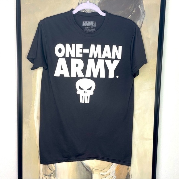 MARVEL Punisher One Man Army Black Shirt - Picture 1 of 5
